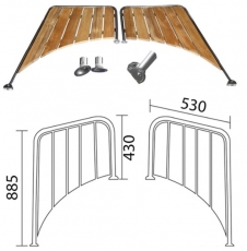 Badeplattformen für Boote mit rundem Heck 530x430x88mm Badeplattformen für Boote mit rundem Heck 530x430x88mm