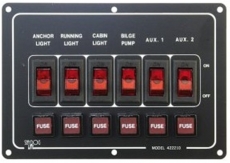 Schalterpaneel, 6-fach, horizontal Schalterpaneel, 6-fach, horizontal