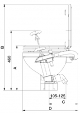 Die Johnson Pump - AquaT - Marine Toiletten Die Pumpe ist fr die Handbedienung Standard