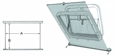 Lukenrollo Gre: 360x400mm Farbe wei