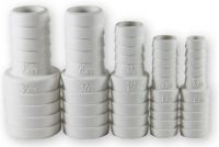 Schlauchreduzierstcke, aus weiem Kunststoff 19 x 13mm