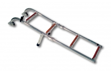 Badeleiter 5 stufig mit Teakstufen NIRO BBN6