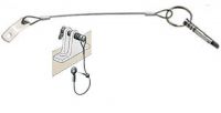 Edelstahlplttchen + Edelstahlkabel  mm 1,6 Version klappbarer Stift mit Feder