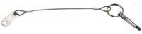 Edelstahlplttchen + Edelstahlkabel  mm 1,6 Version klappbarer Stift mit Feder