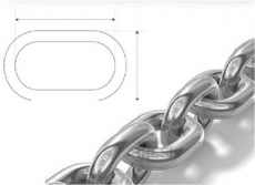 NIRO Edelstahlankerkette 8mm Ankerkette DIN766