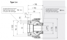 Centaflex Elastische Kupplungen Technodrive Type M-127-K1.0