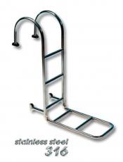 Badeleiter 5 stufig aus NIRO min. Spiegelhhe 500 mm BBN9