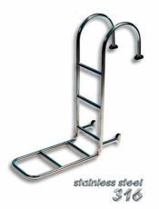 Badeleiter 5 stufig aus NIRO min. Spiegelhhe 500 mm BBN9