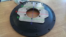 Sae-4 Flansch fr Technodrive Getriebe TM93, TM485A, TM880 und TM170