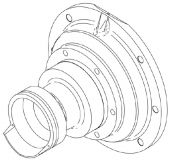SAE 7 Adapter fr Volvo Sterndrive