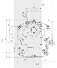 Bootswendegetriebe TMC 260 Vorwrtsuntersetzung 1,54