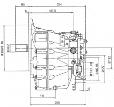 Bootswendegetriebe TMC 345 Untersetzung 2,00