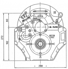Bootswendegetriebe TMC 345 Untersetzung 2,00