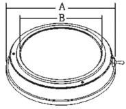 Kajtlampe Messing Mit Basis aus Teakholz und geriffelter Linse. A 158mm