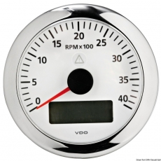 Drehzahlmesser VDO ViewLine mit Gesamt- und Teilanzeige Uhr Voltmeter 3000 U/min weiß Drehzahlmesser VDO ViewLine mit Gesamt- und Teilanzeige Uhr Voltmeter 3000 U/min weiß