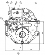 Bootswendegetriebe TECHNODRIVE TM 485A Untersetzung 2,40