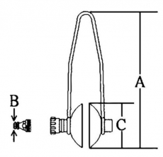 Splklammer fr Auenbordmotor Modell Rund