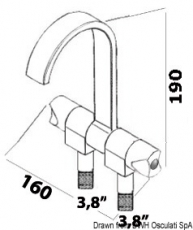 Wasserh�hne STYLE, klappbar warm/kalt Mischbatterie