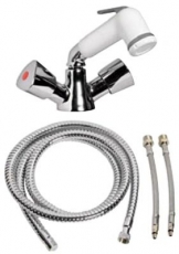 Einloch-Mischbatterie warm/kalt mit Schlauch 1,6m