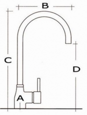 Schwenkbare Mischbatterie fr Splen