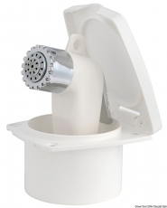 Dusche BORIS und Einbaugeh�use wei� mit Nylon Schlauch 2,50m