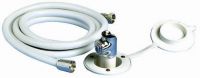 Duschbox ELEGANT wei horizontal mit Handdusche MIZAR mit PVC Schlauch 4,00m