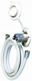 Duschbox ELEGANT wei vertikal mit Handdusche MIZAR mit PVC Schlauch 4,00m