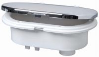 Borddusche Kunststoffbox mit Brausearmatur DESY Klappe: verchromt Schlauch 2,5m