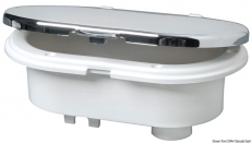 Borddusche Kunststoffbox mit Brausearmatur MIZAR Klappe: verchromt Schlauch 2,5m netzverstrktem PVC