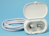 Borddusche Kunststoffbox mit Brausearmatur MIZAR Klappe: verchromt Schlauch 4,0m Edelstahl