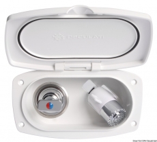 Duschkabine NEW EDGE aus UV-best�ndigem LURAN Schlauch 2,5m Dusche Typ BORIS verchromt