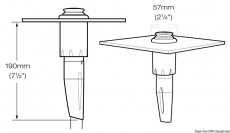 Dusche Integriert WHALE Twist Flansch gerade Funktion warm/kalt