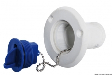 Tankstutzen aus Nylon/Fiberglas Farbe weiß Typ WATER 38mm eben Tankstutzen aus Nylon/Fiberglas Farbe weiß Typ WATER 38mm eben