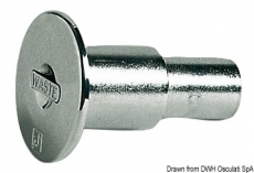 Einfllstutzen aus verchromten Messing Typ WATER 38mm gerade
