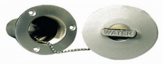 Einfllstutzen aus verchromten Messing Typ WATER 38mm gerade