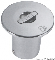 Einfllstutzen aus verchromten Messing Typ FUEL 38mm gerade
