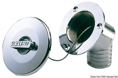 Einfüllstutzen aus verchromten Messing Typ FUEL 38mm abgewinkelt 45 Einfüllstutzen aus verchromten Messing Typ FUEL 38mm abgewinkelt 45