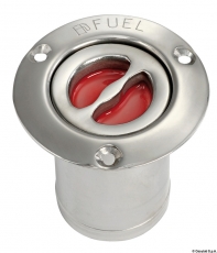 Deckeinfüllstutzen aus hochglanzpoliertem, Edelstahl Typ FUEL 50mm gerade Deckeinfüllstutzen aus hochglanzpoliertem, Edelstahl Typ FUEL 50mm gerade