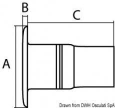 Einfllstutzen aus rostfreiem Edelstahl AISI 316 Mikrofusion FUEL 38mm