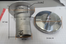 Einfllstutzen aus rostfreiem Edelstahl AISI 316 Mikrofusion FUEL 38mm