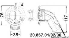 Deckeinfllstutzen 30 Grad Typ FUEL 38mm