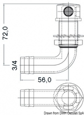 Tanklfter aus rostfreiem, Edelstahl Abgewinkelt 90Grad 20mm