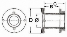 Borddurchl�sse ohne Ausladung Gewinde 1