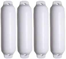 4x Standard Fender mit zwei Augen Ø 250 x 800mm weiss 4x Standard Fender mit zwei Augen Ø 250 x 800mm weiss