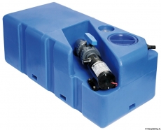 Schmutzwassertank mit integriertem Zerhacke horizontal 105 Liter 24V Schmutzwassertank mit integriertem Zerhacke horizontal 105 Liter 24V