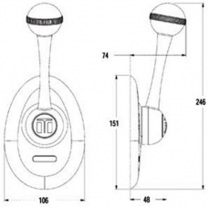 Teleflex CH2850 Einhebelfernbedienung