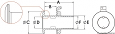 Borddurchlsse mit Schlauchanschluss Messing natur 2 x 56