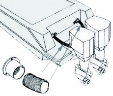 Anschlussbchse zum Anschluss von Schlauch 16.104.37 und 38 weier Kunststoff