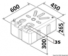 58 Liter Treibstofftanks Benzin und Diesel, aus netzverst�rktem Polyethylen
