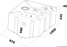353 Liter Treibstofftanks Benzin und Diesel, aus netzverst�rktem Polyethylen